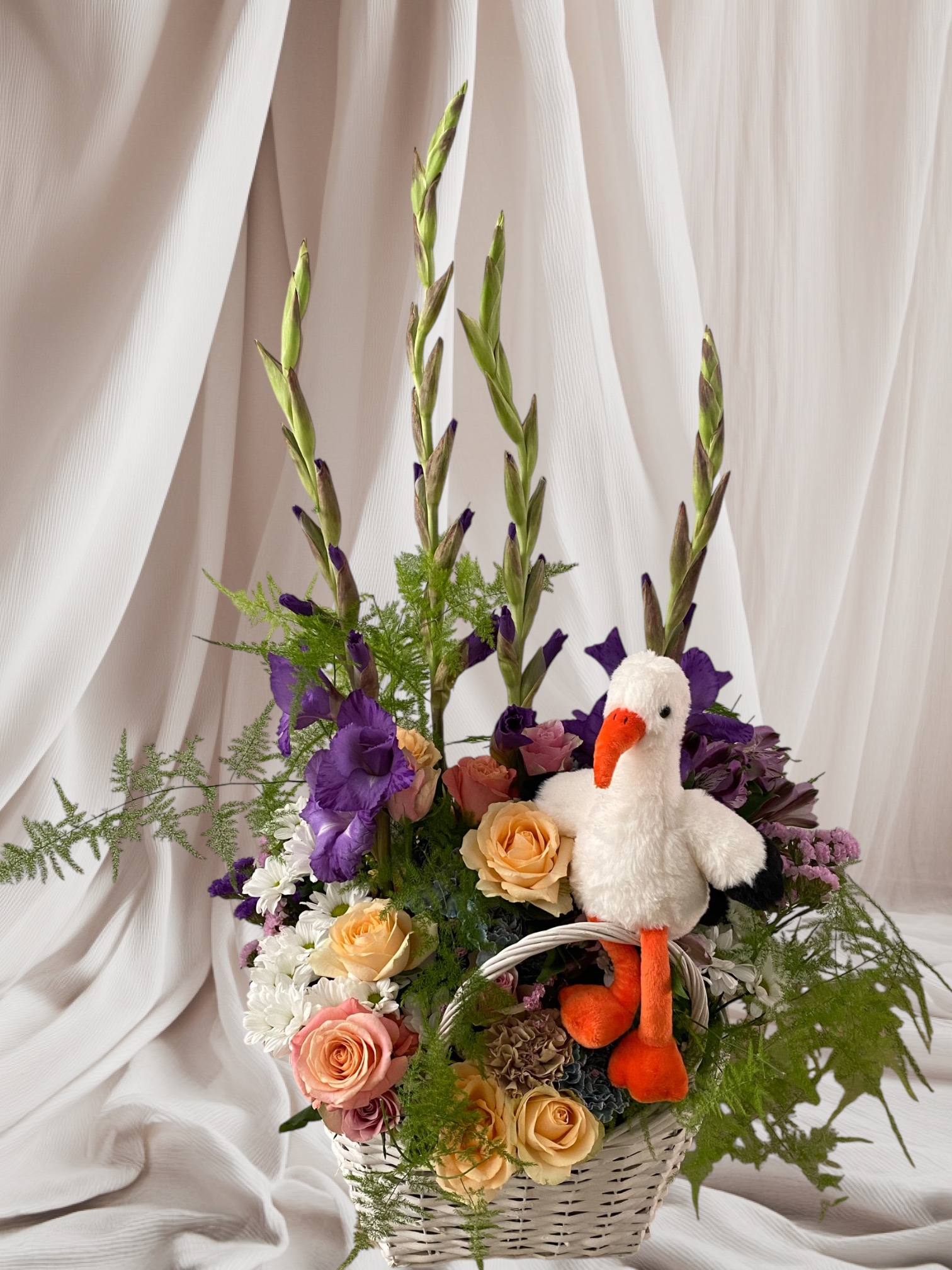 Cesta de flores nacimiento - Imagen 2